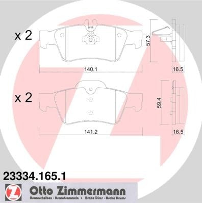 Zimmermann Disc Brake Pad Set 23334.165.1