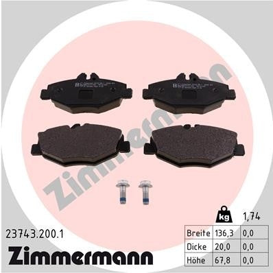 Zimmermann Disc Brake Pad Set 23743.200.1
