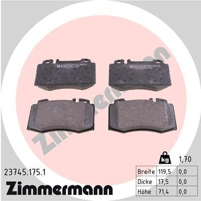 Zimmermann Disc Brake Pad Set 23745.175.1