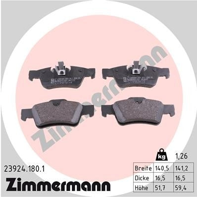 Zimmermann Disc Brake Pad Set 23924.180.1