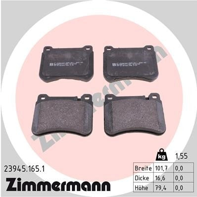 Zimmermann Disc Brake Pad Set 23945.165.1