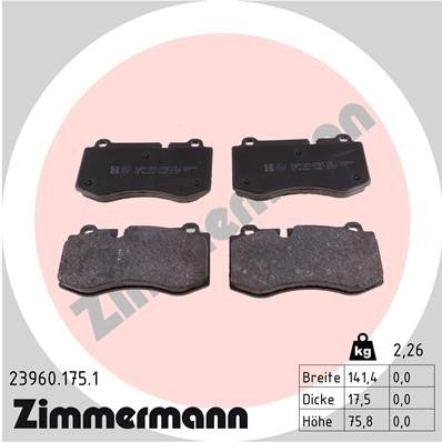 Zimmermann Disc Brake Pad Set 23960.175.1