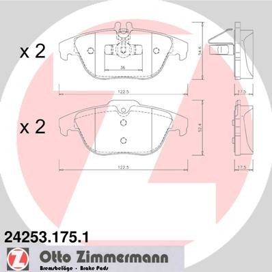 Zimmermann Disc Brake Pad Set 24253.175.1