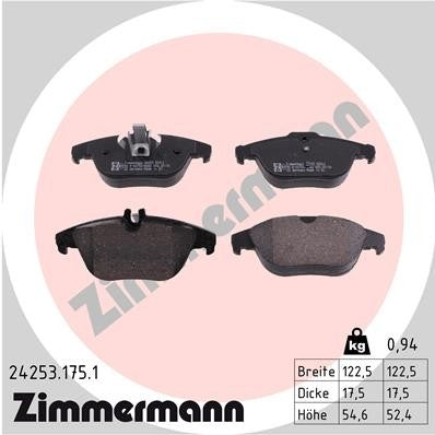 Zimmermann Disc Brake Pad Set 24253.175.1