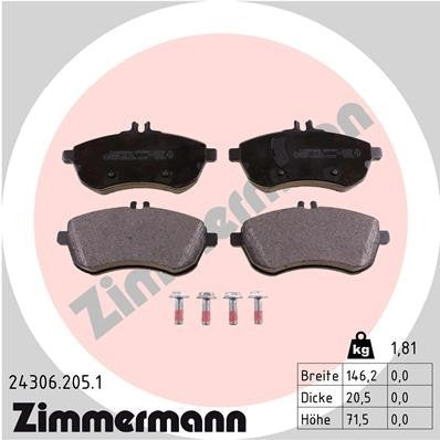 Zimmermann Disc Brake Pad Set 24306.205.1