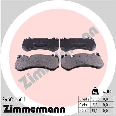 Zimmermann Disc Brake Pad Set 24681.166.1