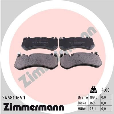 Zimmermann Disc Brake Pad Set 24681.166.1