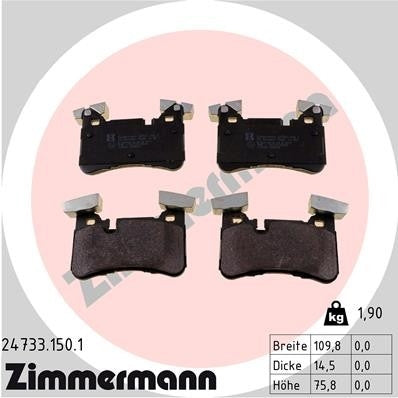 Zimmermann Disc Brake Pad Set 24733.150.1