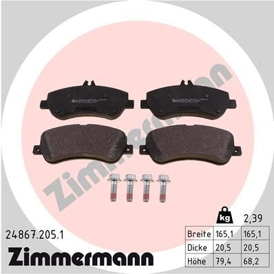 Zimmermann Disc Brake Pad Set 24867.205.1