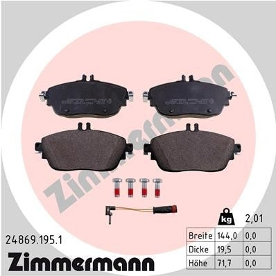 Zimmermann Disc Brake Pad Set 24869.195.1