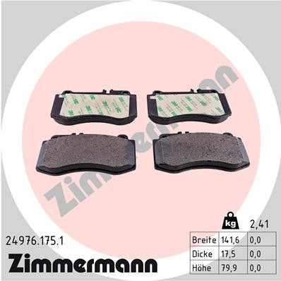 Zimmermann Disc Brake Pad Set 24976.175.1