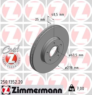 Zimmermann Brake Disc 250.1352.20
