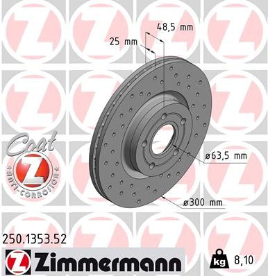 Zimmermann Brake Disc 250.1353.52