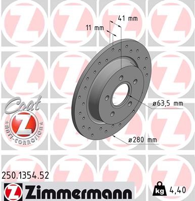 Zimmermann Brake Disc 250.1354.52