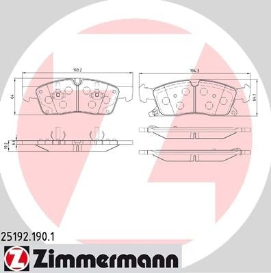 Zimmermann Disc Brake Pad Set 25192.190.1
