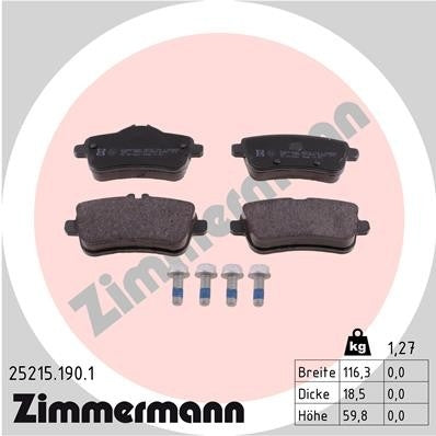Zimmermann Disc Brake Pad Set 25215.190.1