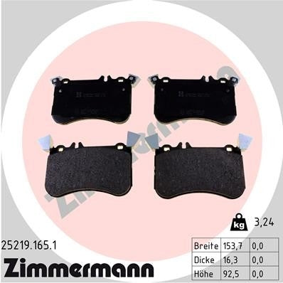 Zimmermann Disc Brake Pad Set 25219.165.1