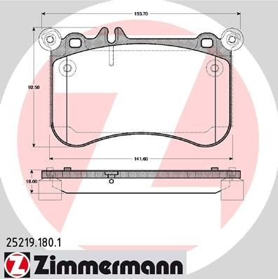 Zimmermann Disc Brake Pad Set 25219.180.1