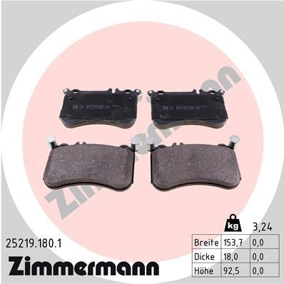 Zimmermann Disc Brake Pad Set 25219.180.1