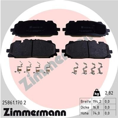 Zimmermann Disc Brake Pad Set 25861.170.2
