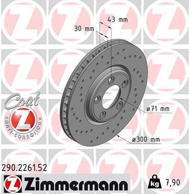 Zimmermann Brake Disc 290.2261.52