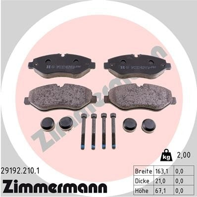 Zimmermann Disc Brake Pad Set 29192.210.1