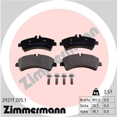 Zimmermann Disc Brake Pad Set 29217.205.1