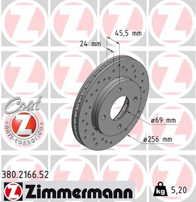 Zimmermann Brake Disc 380.2166.52