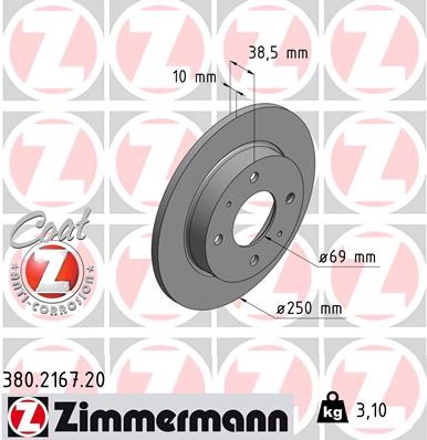 Zimmermann Brake Disc 380.2167.20