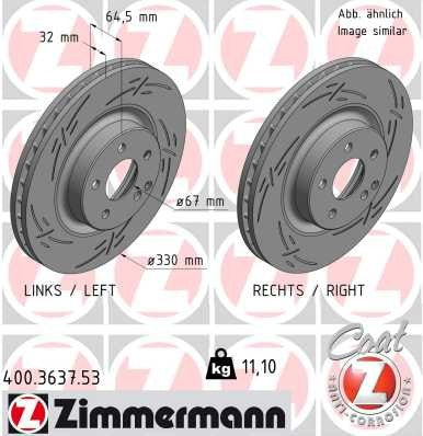 Zimmermann Brake Disc 400.3637.53