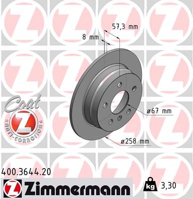Zimmermann Brake Disc 400.3644.20