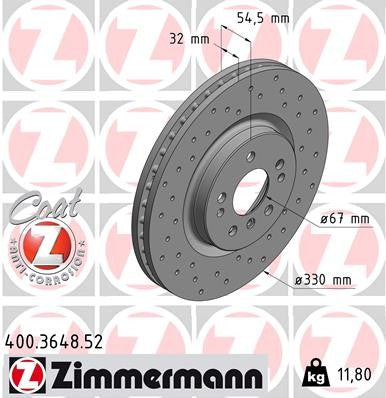 Zimmermann Brake Disc 400.3648.52