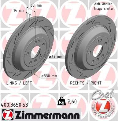 Zimmermann Brake Disc 400.3650.53