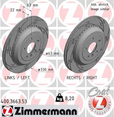 Zimmermann Brake Disc 400.3663.53