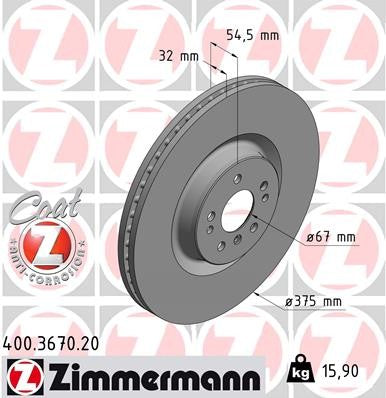 Zimmermann Brake Disc 400.3670.20