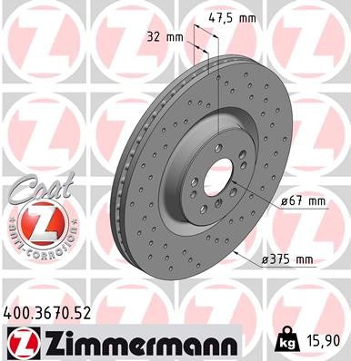 Zimmermann Brake Disc 400.3670.52