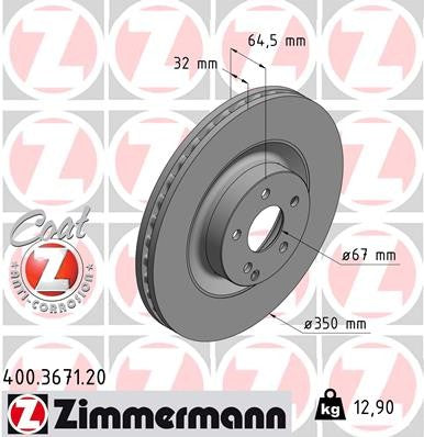 Zimmermann Brake Disc 400.3671.20