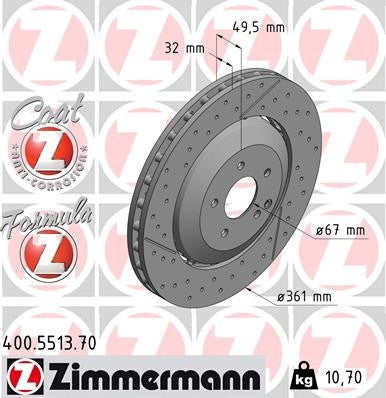 Zimmermann Brake Disc 400.5513.70