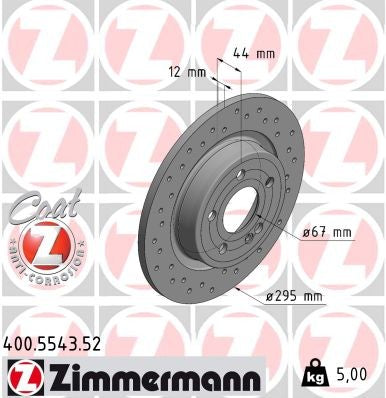 Zimmermann Disc Brake Rotor 400.5543.52