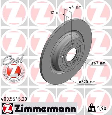 Zimmermann Brake Disc 400.5545.20