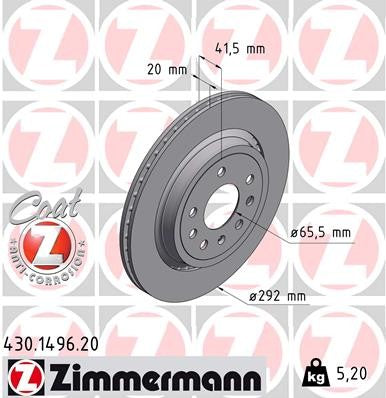 Zimmermann Brake Disc 430.1496.20