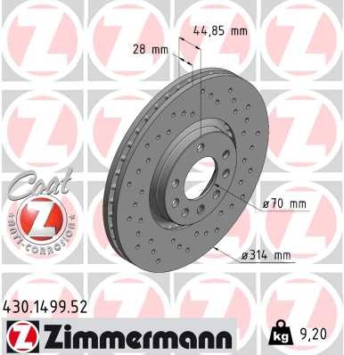 Zimmermann Brake Disc 430.1499.52