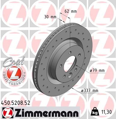 Zimmermann Brake Disc 450.5208.52