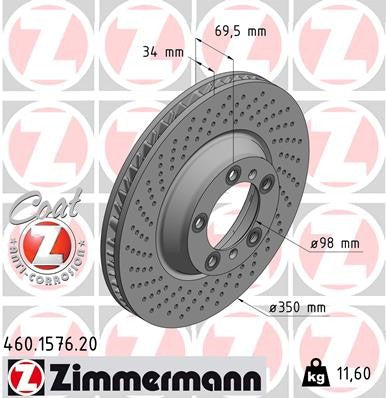 Zimmermann Brake Disc 460.1576.20