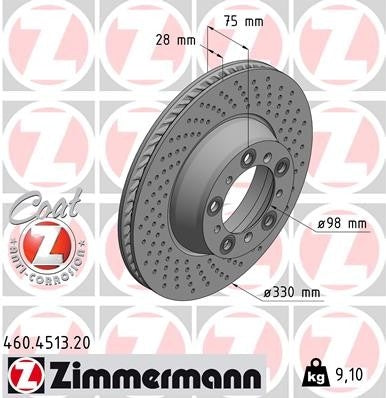 Zimmermann Disc Brake Rotor 460.4513.20