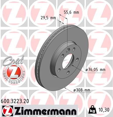 Zimmermann Brake Disc 600.3223.20