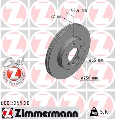 Zimmermann Brake Disc 600.3259.20