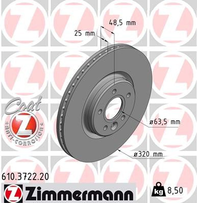 Zimmermann Brake Disc 610.3722.20