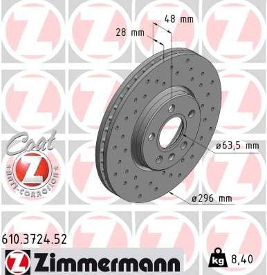 Zimmermann Brake Disc 610.3724.52