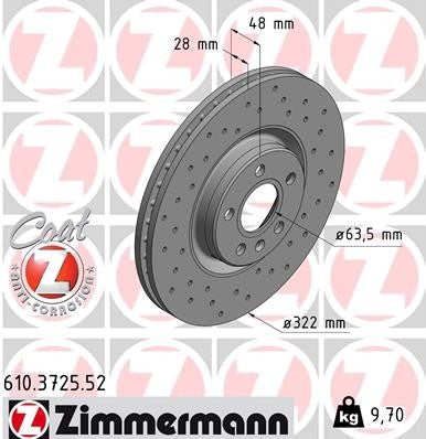 Zimmermann Brake Disc 610.3725.52